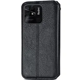 Кожаный чехол-книжка GETMAN Cubic (PU) для Xiaomi Redmi 10C Черный - миниатюра 2