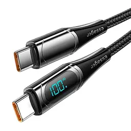 Зарядний кабель Digital Display ESSAGER 5A PD100W Type-C/Type C 1 метр
