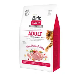 Сухий корм Brit Care Cat GF Adult Activity Support для котів, що живуть на вулиці, індичка та курка 400 г (арт.171299)