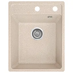 Мийка кухонна Valetti 85C гранітна 510х410 мм бежева - мініатюра 5