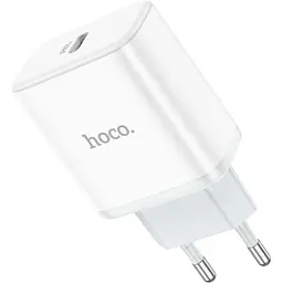 Мережевий зарядний пристрій Hoco C104A Stage PD20W White (6931474782892) [173047] - мініатюра 2