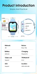 Смарт годинник-телефон дитячий Wonlex KT37 з відеодзвінком WI-FI GPS SIM-карта Blue (18886) - мініатюра 9