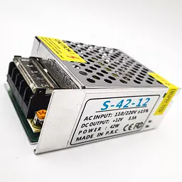 Блок живлення перфорований трансформатор адаптер 12В 42Вт 12V 3.5A 110v/220v Stone 42W метал - мініатюра 3