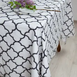 Скатертина Panama водовідштовхувальна White Puzzle, 180x220 - мініатюра 2