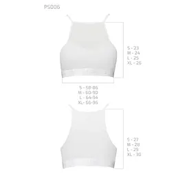 Спортивний топ з прозорою вставкою Passion PS006 TOP S, white - мініатюра 5