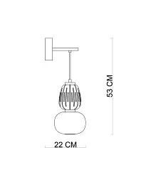 Бра, настінний світильник Italux WL-98374-18W-GD Eris Led 1x18W 3000K 2235Lm IP20 - мініатюра 2