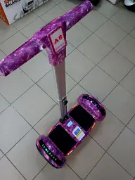 Гіроскутер-сігвей із ручкою Smart Balance A8 Premium 10.5" Фіолетовий Космос - мініатюра 3