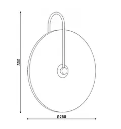 Бра KLOODI DECO WA-IRIS 250 3K BK - мініатюра 4