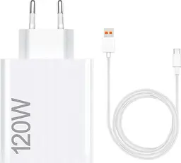 Сітчастий зарядний пристрій Xiaomi 120W HyperCharge Білий (BHR9462EU) BHR9462EU - мініатюра 3