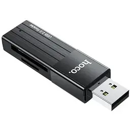 Кардрідер Usb Hoco HB20 Mindful, чорний, Usb 2.0 - microSD / SD