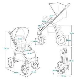 Прогулянкова коляска Lionelo Annet Plus Beige Sand (LO-ANNET PLUS BEIGE SAND) - мініатюра 24