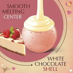 Шоколадні цукерки Lindt Lindor Raspberry Cheesecake White Chocolate Candy Truffles 145г - мініатюра 4
