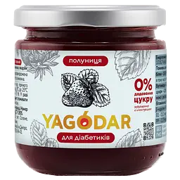 Джем для діабетиків на пектині Yagodar Полуниця 210 г