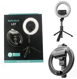 Монопод штатив для селфі Bluetooth з LED підсвічуванням Selfie stick L07 на 3 режими з пультом (7332) - мініатюра 8