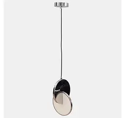 Хромований дизайнерський LED-підвіс Artlight 8219S CH із дзеркальним диском і круглим розсіювачем