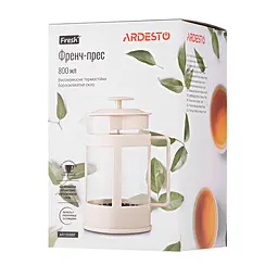 Френч-прес Ardesto Fresh, 800 мл, бежевий (AR1008BF) - мініатюра 7