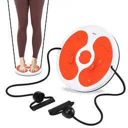 Диск здоров'я для талії Cornix Twisting Waist Disc з еспандерами White/Orange XR-0452 - мініатюра 2