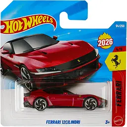 Базова машинка Hot Wheels Ferrari 2026 Ferrari 12Cilindri червона (5785) JJH41-N521