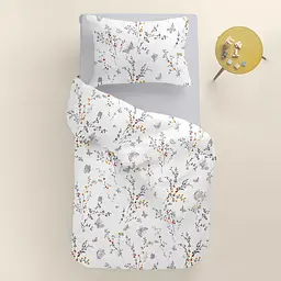 Дитяча постільна білизна Cosas MIDSUMMER CS1 110х140см (ButterfliesGreyFlowers_52Grey_140) - мініатюра 2