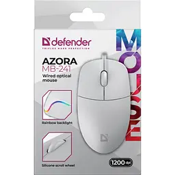 Комп'ютерна мишка Defender Azora MB-241 3кн.,1200dpi біла (52242) - мініатюра 2