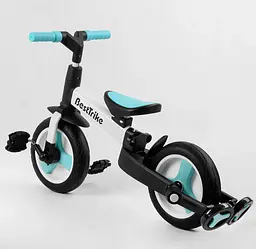 Велосипед-трансформер 56659 Best Trike колеса PU 10”, батьківська ручка, знімні педалі, в коробці (6989228360032) - мініатюра 7