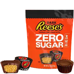 Шоколадні цукерки Reese's Peanut Butter Cups Dark Chocolate Zero Sugar 144г