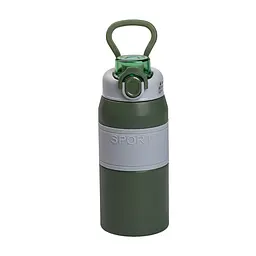 Термос Sport 600 мл з мундштуком і ручкою, зелений Yiwu HP-14-5GR - мініатюра 9