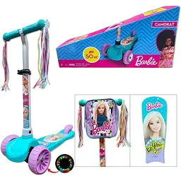 Самокат дитячий Bambi Barbie 3-х колісний LS2119 колеса з підсвічуванням - мініатюра 2