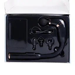 Перкусійний масажер Fascial Gun Massage 4 насадки, чорний Huizhou HP-11-11B - мініатюра 8