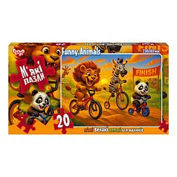 Дитячі м'які пазли Funny Animals Danko Toys S20-10-14, 20 елементів