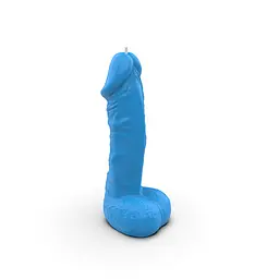 Свічка член Pure Bliss Coco Splash Blue, 15 см - мініатюра 4