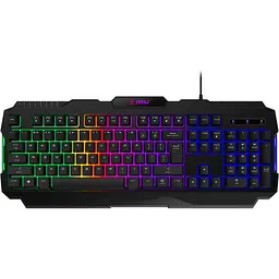 Мембранна ігрова клавіатура MSI FORGE GK-100 Black, 104 клавіші, USB-A, EN/UKR/RU, ColorLED - мініатюра 1