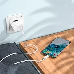 Блок Адаптер сетевой HOCO Micro USB Cable Fighter single port charger C109A 18W білий - мініатюра 8