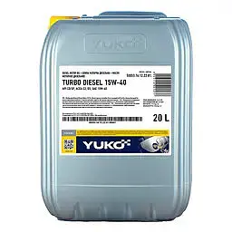Автомобільна моторна олива YUKO TURBO DIESEL 15W-40 20л - мініатюра 2