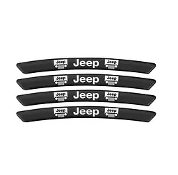 Емблема обода колеса JEEP 4 шт Алюміній наклейка на диски на скотчі Чорні