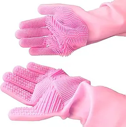 Рукавички для миття посуду Gloves for washing dishes Pink (11020) - мініатюра 3