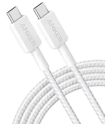 Кабель Anker 322 USB-C to USB-C - 0.9m Nylon White (6962732) - мініатюра 3