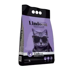 Бентонітовий наповнювач Lindocat для котячого туалету з ароматом лаванди та арганової олії 5 л