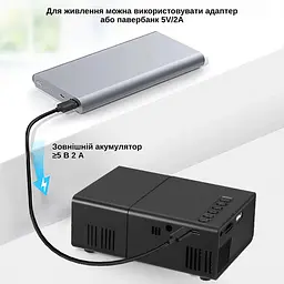 Проектор XON SmartView CY200 320x240P, 600Lm (XVAA0302BW 5521) Чорний - мініатюра 12