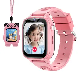 Дитячий смарт годинник Lemfo Y82 на Android з 4G SIM-картою, GPS, прослушкою, TikTok, YouTube, WhatsApp, камерою , пам’яттю 16 ГБ та IP67 Рожевий