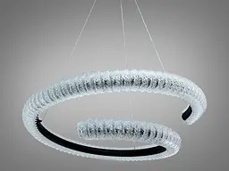 Сучасна підвісна LED люстра Diasha MD2509/800BK чорна кільцева 80 см з пультом - мініатюра 4