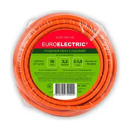 Мережевий подовжувач Euroelectric ПВС 2x1 без заземлення 1 гн. помаранчевий 10м (ES2X1-10M-OR)