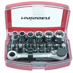 Набір головок торцевих з тріскачкою Haisser 1/4" 24 шт. (137323)
