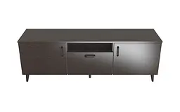 Лестер на конусних ніжках Ferrum-decor 48x139x38 Чорний метал ДСП Венге Магія 16 мм (FRD-106803) - мініатюра 2