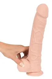 Фалоімітатор Nature Skin Large Bendable 29.5 см тілесний - мініатюра 8