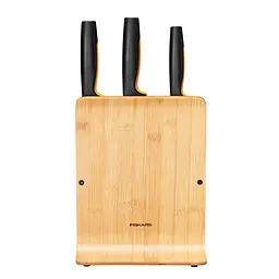 Fiskars Набір ножів Functional Form з бамбуковою підставкою, 3 шт - мініатюра 4