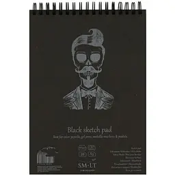 Альбом для рисунку SM-LT Art Authentic на спіралі 165г/м2 20л чорний папір