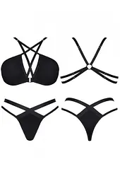 Комплект білизни Demoniq LadyX Casilda XL чорний - мініатюра 7