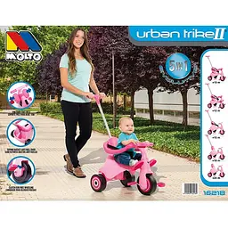 Триколісний велосипед Molto Trike II рожевий - мініатюра 2