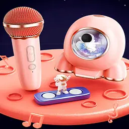 Портативна акустика DK MC-009 + 1 мікрофон Pink [115809] - мініатюра 6